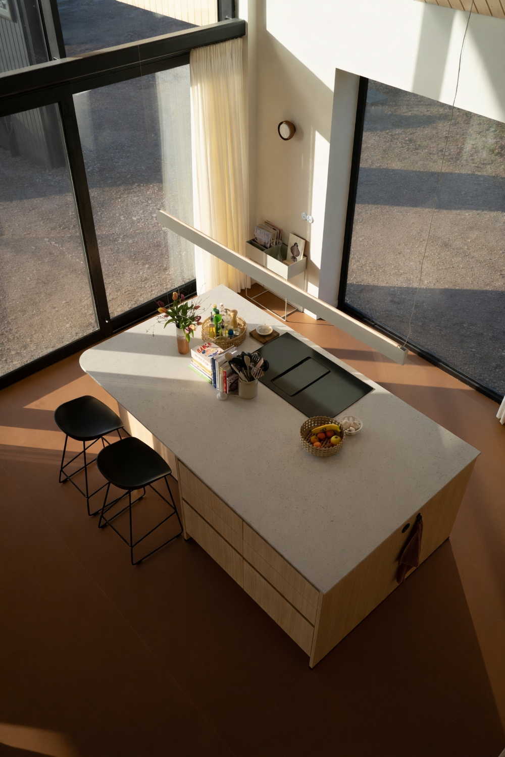 Moderne keuken - balustrade